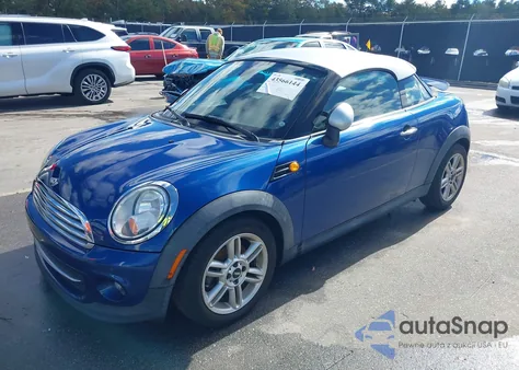 2013 Mini Coupe Cooper from USA, damaged, VIN WMWSX1C57DT623151